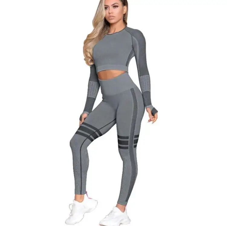 

Fashion Women Gym Sporting Playsuit Clothing Exercise Top Jumpsuit Running Sportswear Soft Yoga Set, Customized colors