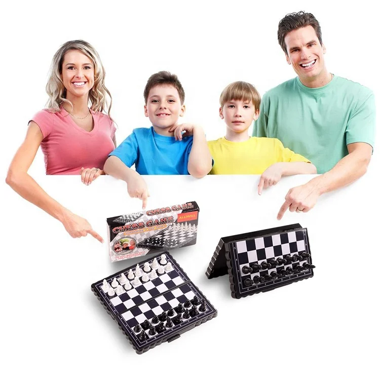 

Chess Set Board Magnetic For Kids Travel Portable Mini Size