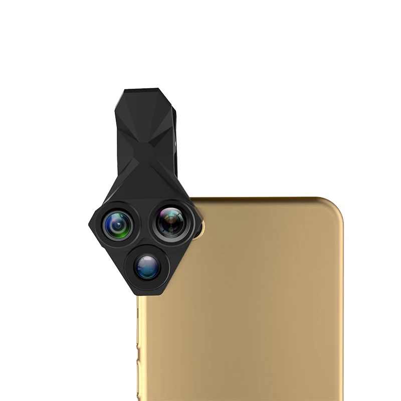 Cell Phone Camera Lens 16.5mm 0.65x Hd Wide Angle Lens 20x Macro 3 In 1