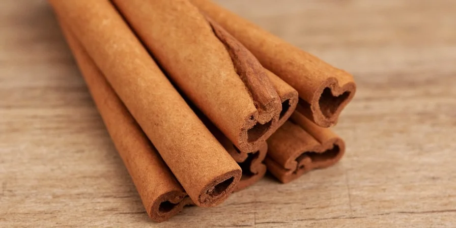 Cinnamon sticks on a shelf