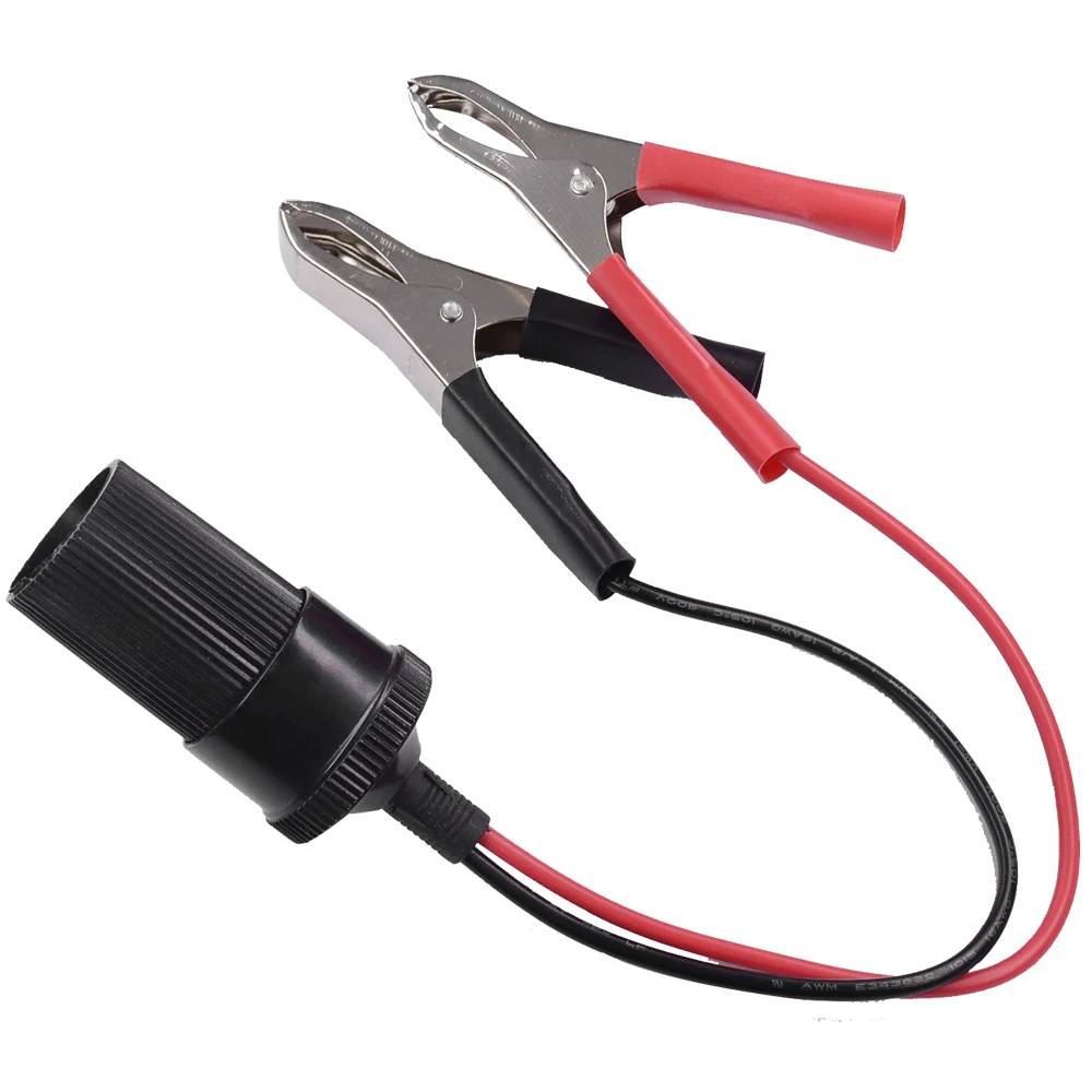 

12V Car Battery Alligator Clamp Cable Cigarette Lighter Adapter Cigarette Lighter Power Socket