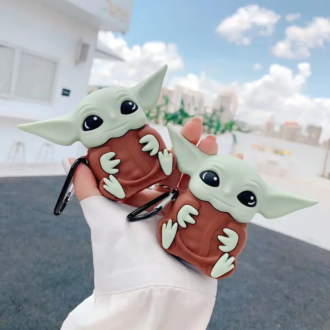 

Cute Cartoon 3D Yoda Baby Character Designs For Air Pod Cover For Apple Airpods 1 2 Case