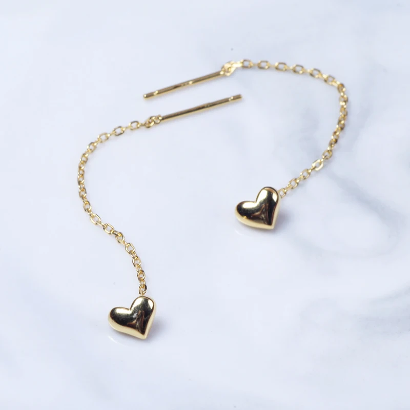 

Temperament Design Celebrity Female Light Love Ear Cord Fashion Earring Sterling Silver Luxury Earrings 925 Silver Women's 71
