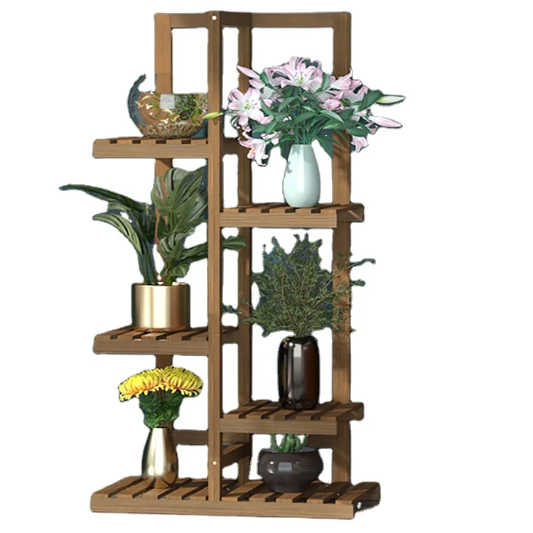 

K&B cheap factory wholesale new design popular solid wood flower pot stand, As picture