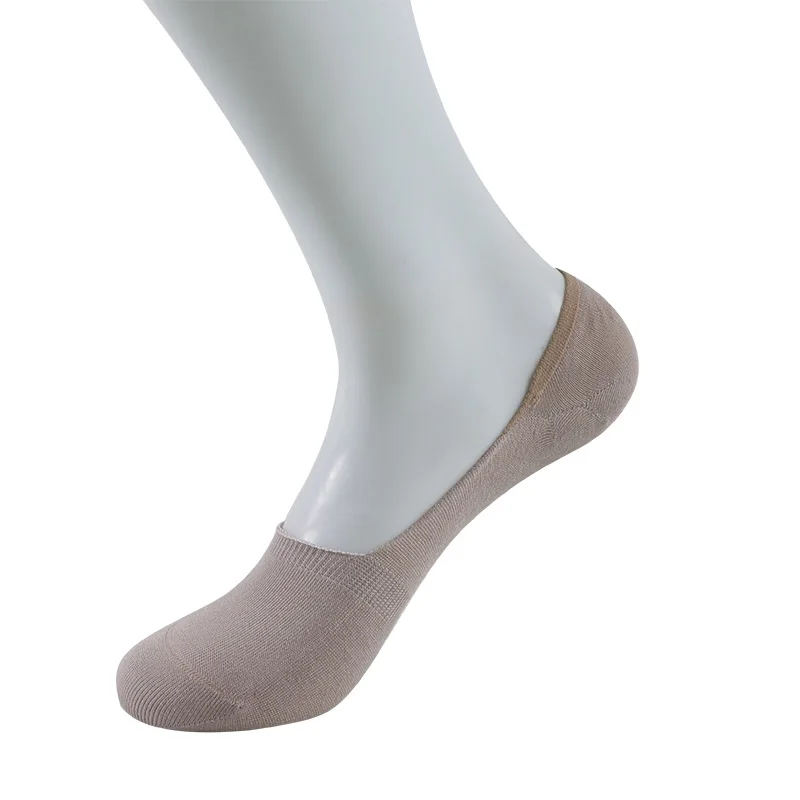 

Summer Ultra Thin Solid Color Cozy Knitted Invisible Bamboo Work Men Socks, As pic
