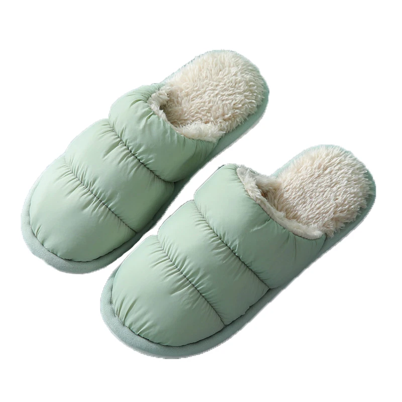 

Down Cloth Home Shoes Winter and Autumn Cotton Slippers Indoor Home Women and Men Non-Slip Floor Slippers, 4 colors