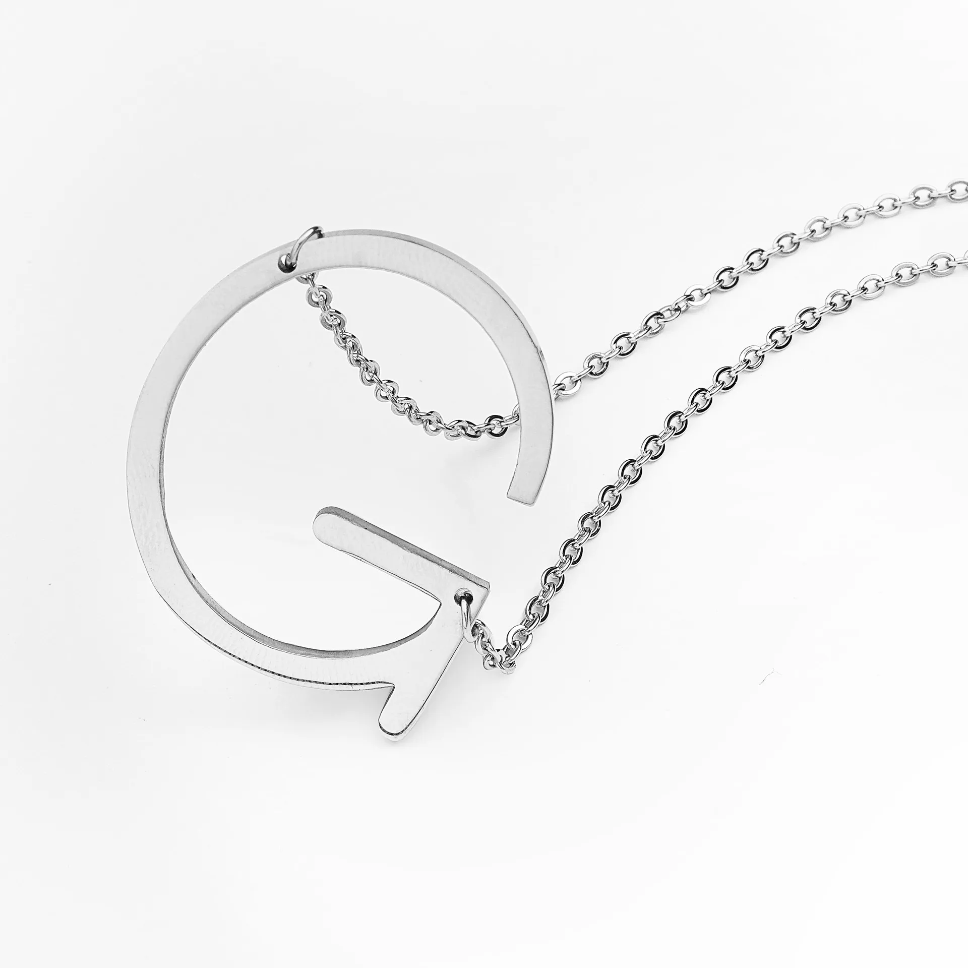 

Fashion original dainty 9k solid gold initials alphabet necklace letters for women