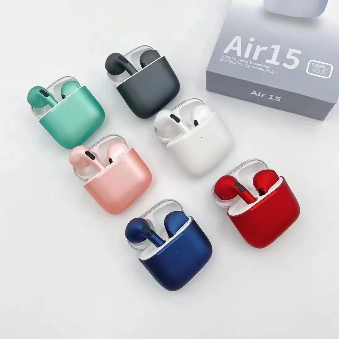 

New Arrival Hotest earphones Air 15 Pro gen 4th Handsfree Pro5s Sports Headset Wireless Earphone with Charging Case, White/black/blue/red/green/pink