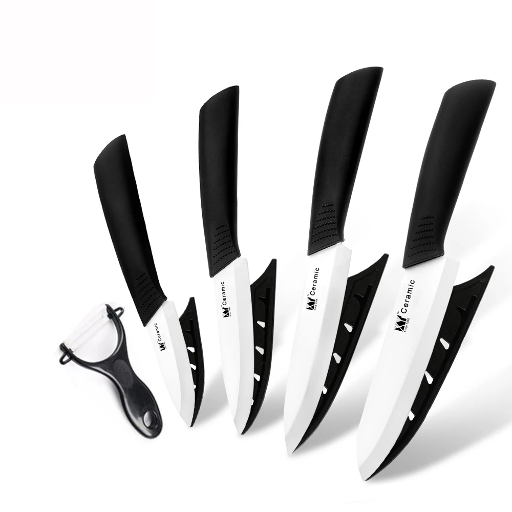 

XYj white blade black handle 3" 4" 5" 6" inch Peeler covers ceramic knife set kitchen knife ceramic