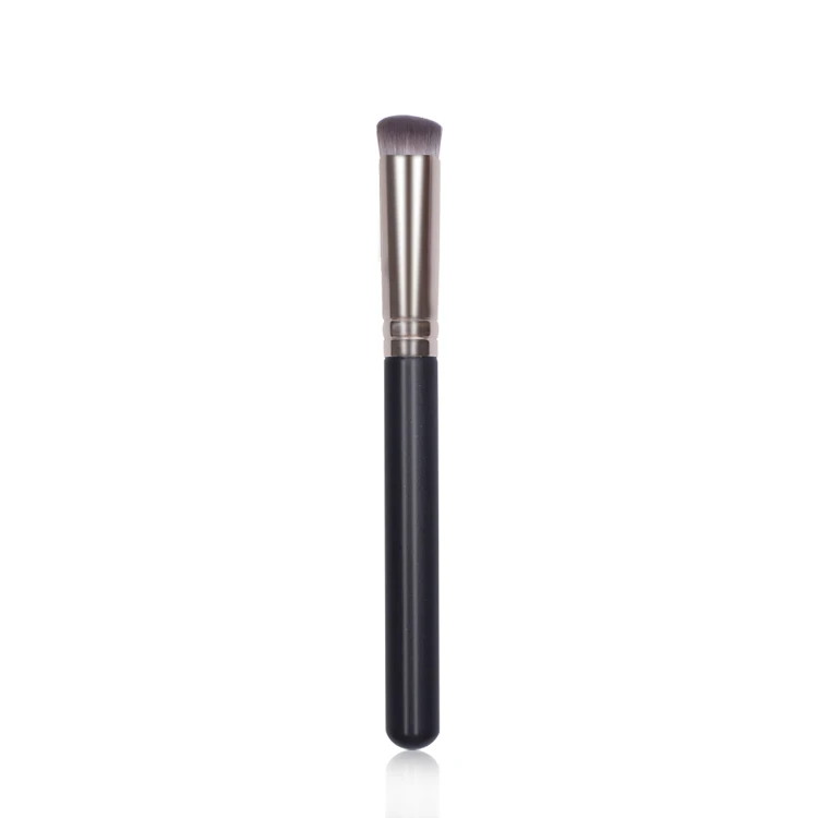 

Concealer Brush Under Eye Mini Angled Flat Top Kabuki Nose Foundation Contour Brush, Black