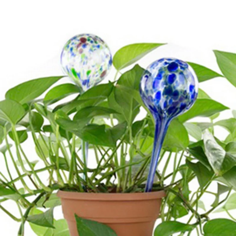 

Indoor Plant Automatic Watering Bulb Glass Ball Self Watering Globes Garden Water Drip Ball For Potted Plant Aqua Globes, Multicolors