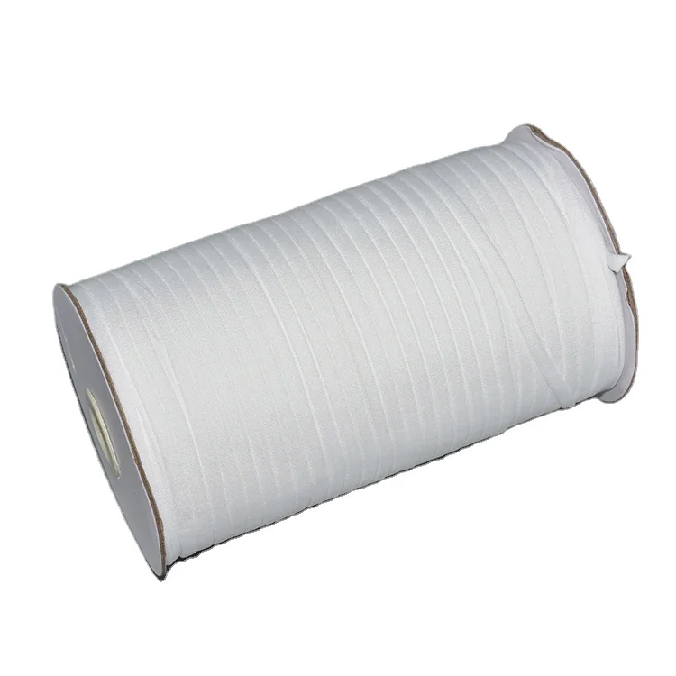 

Wholesale High quality 0.3mm0.5mm round soft elastic cord ribbon, White