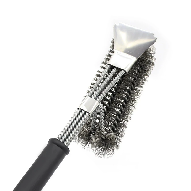 

Stainless Steel Grill Brush Scraper BBQ Cleaner Perfect Tools for All Grill Types Including Ideal Barbecue Cleaning Brush