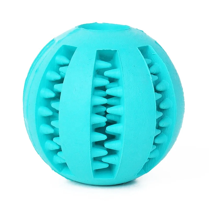 

Kimpets Wholesale 7CM Durable Food Leak Pet Toys Ball Pet Teeth Cleaning Toy Rubber Dog Chew Toy Ball, Red/yellow/green/blue