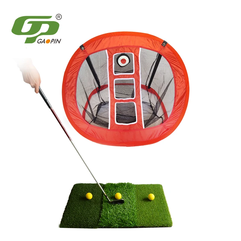 

Cheap Factory Wholesale Price Golf Driving Range Netting Chipping Golf Net Portable Backyard Golf Net, Black /red