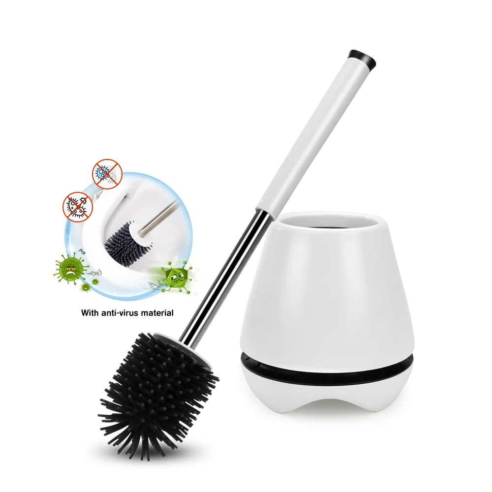

2020's Super September TPR soft silicone cleaning toilet brush with Disinfecting effervescent tablets, White