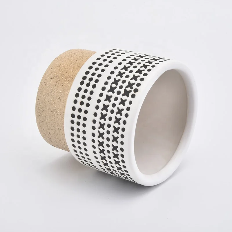 Matte ceramic candle jar tealight candle holder for home decor