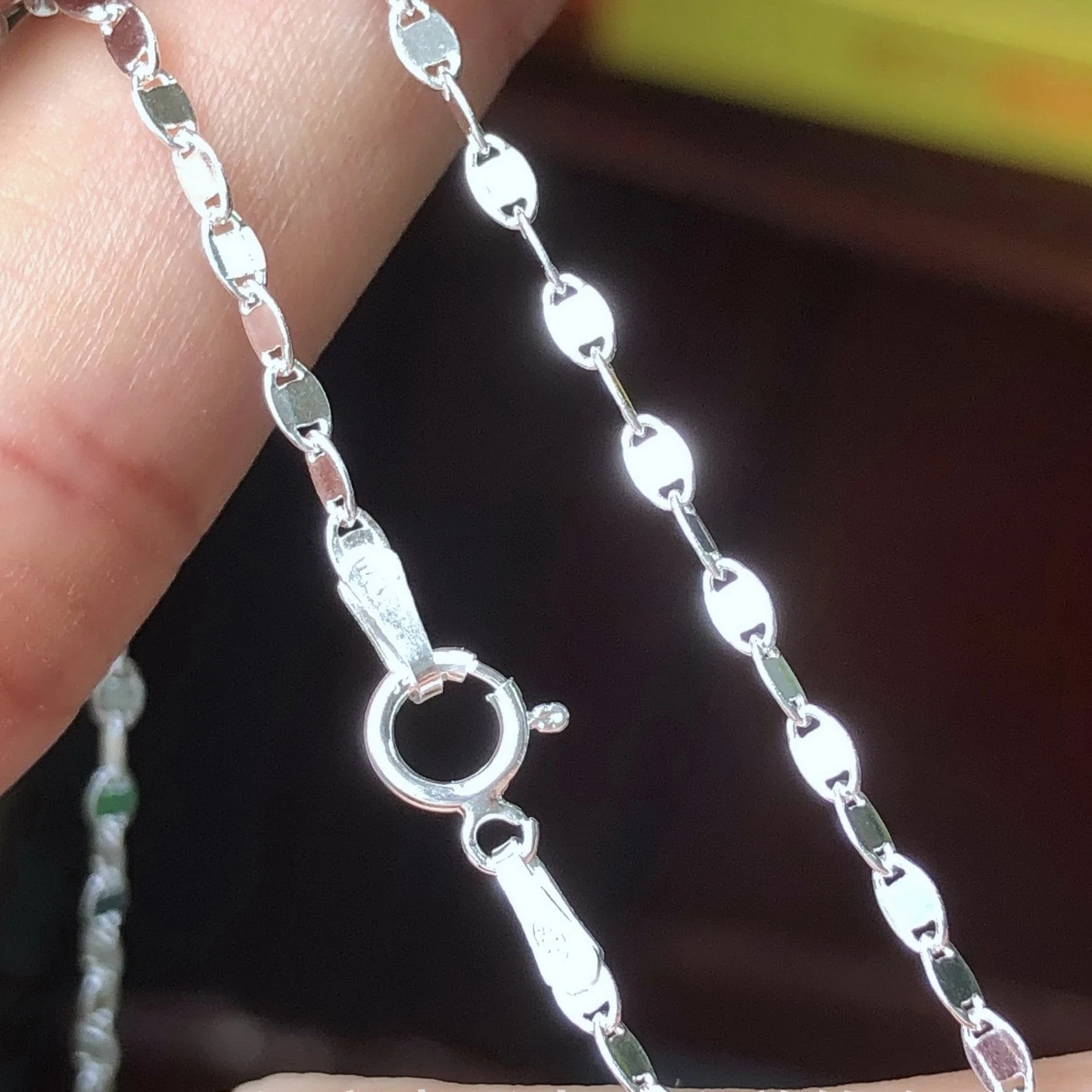 New 2.2mm Disc Link Chain Necklace for Women Permanent Jewelry Fine 925 Sterling Silver Finished Chain