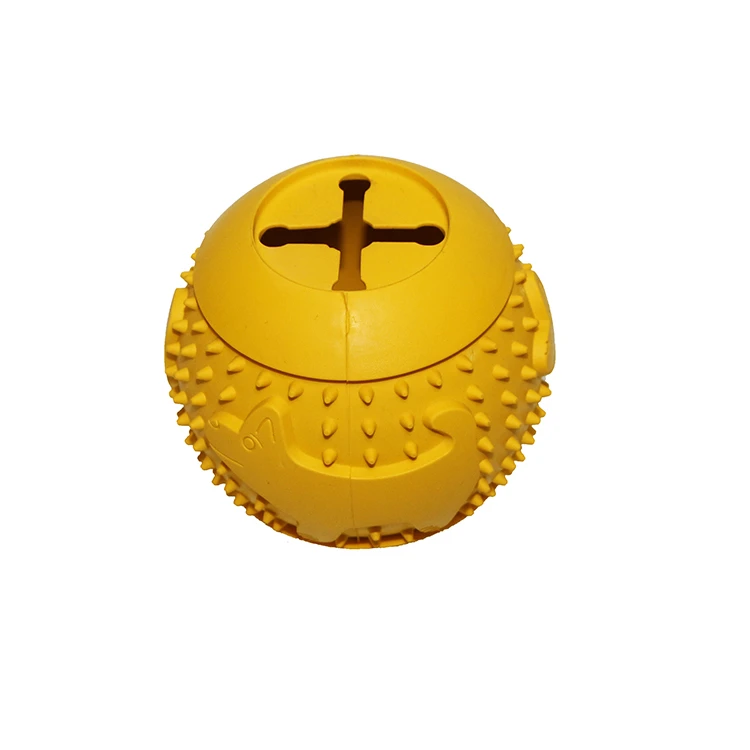 

Thinkerpet Drop shipping Natural rubber pet toy feeding ball indoor training interactive chewing Play alone dog toy