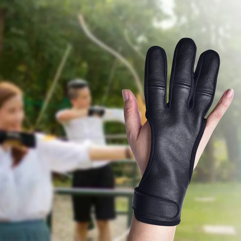 
outdoor archery leather sport gloves 