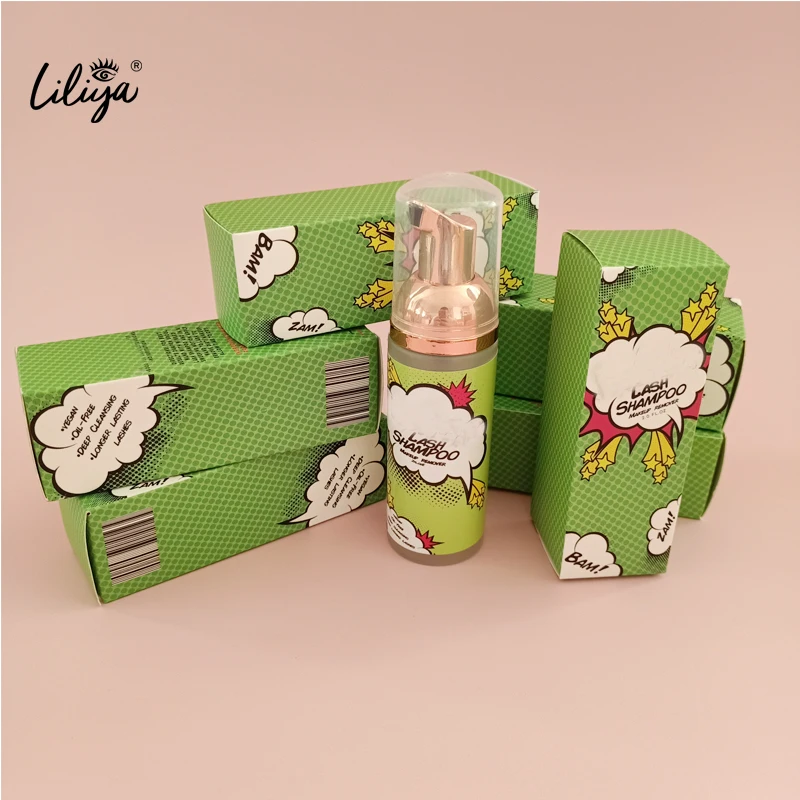 

Liliya Rose golden silver cap 30ml 60ml eyelash foam lash shampoo lash bath oil free cleanser