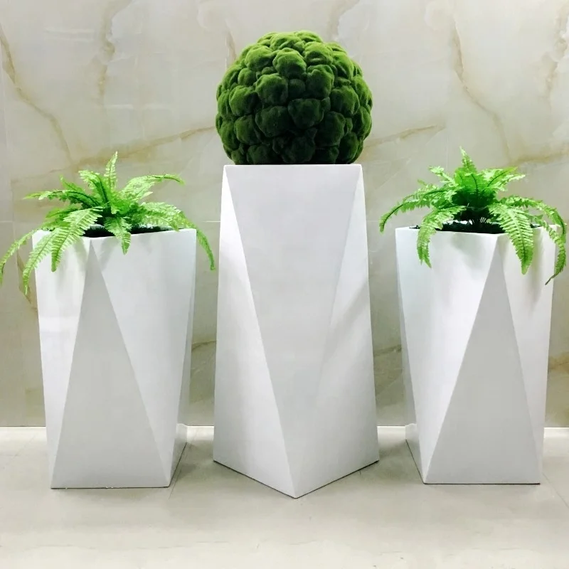 

Large Fiberglass Flower Pot Nordic Style Floor Tall Plant Pot For Indoor Outdoor Big Vase Garden Amp Planter