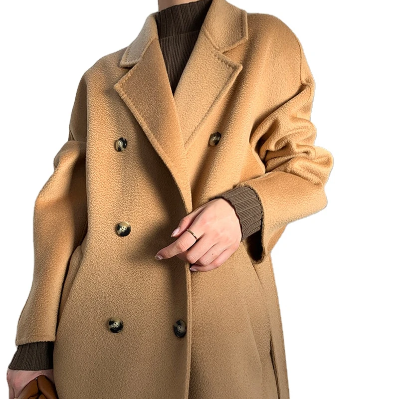 

Factory manufacture various new design fashion korean clothes women ladies cashmere long wool coat