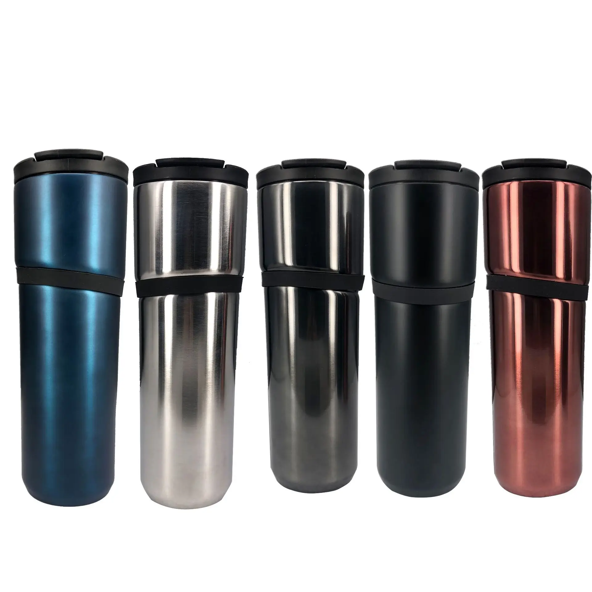 

A3648 Silica Rope Vacuum Mug Cup Insulation Drink Water Coffee Bottle Car Straight Double Wall Cup, Customized color