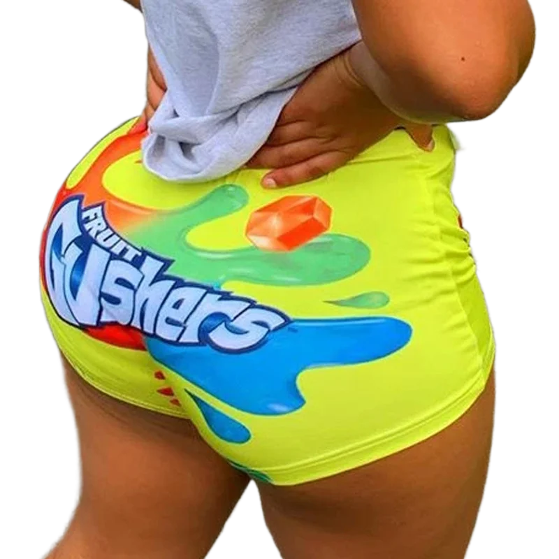 

Women Quick Dry Sexy Stretch Booty Shorts Casual Candy Snack Shorts Biker Shorts