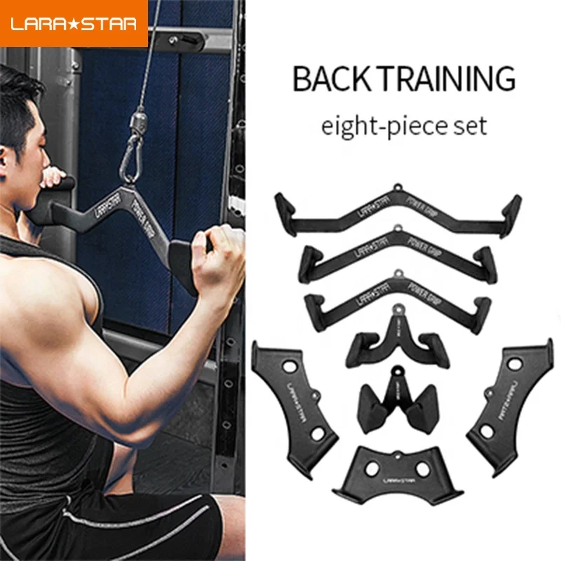 

Pull Down Mag Grips Gym Equipment Fitness Accessories Set Of 8 Pcs Power Lifting Bar, Black