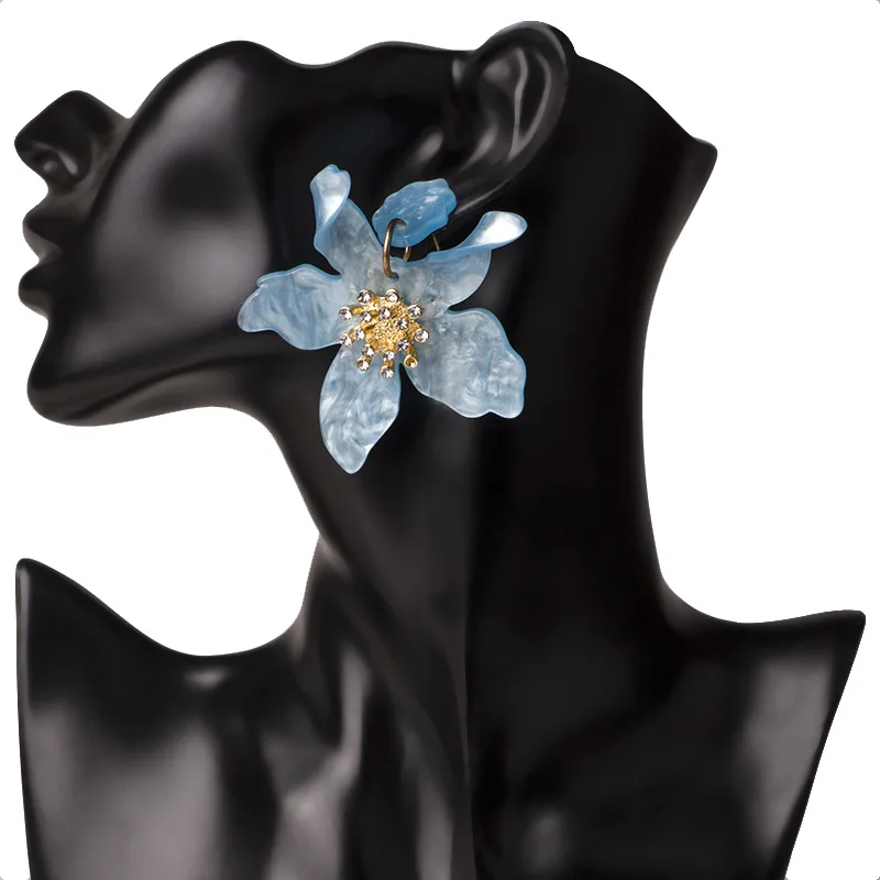

R.GEM. Wholesale Classical Jewelry Acrylic Resin Flower Stud Earrings for Women