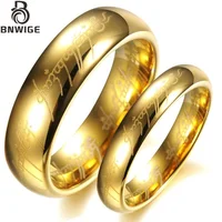 

BNWIGE Rings Tungsten Ring for Men and Women Simple Gold Lord of the Rings couple Tungsten engagement Fashion Wedding Jewelry