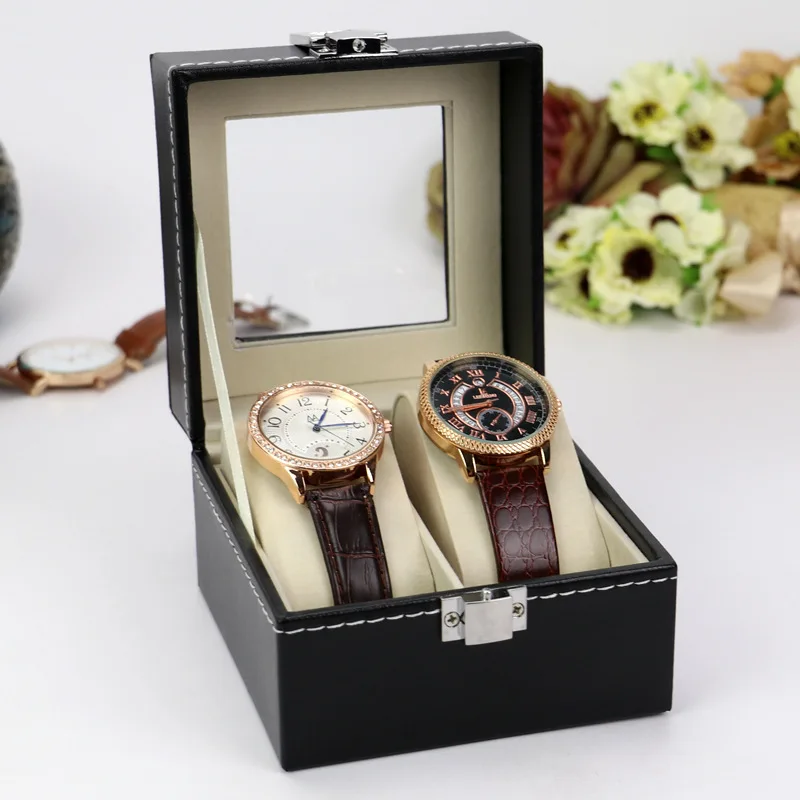 Manufacturers Direct PU Leather High-end Watch Box High-end Watch Display Box 2 Watch Box Wholesale