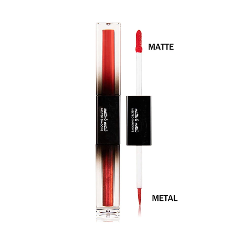 

Makeup Cosmetics Lip Gloss Blush Double-Ended Matte&Metallic Liquid Eyeshadow