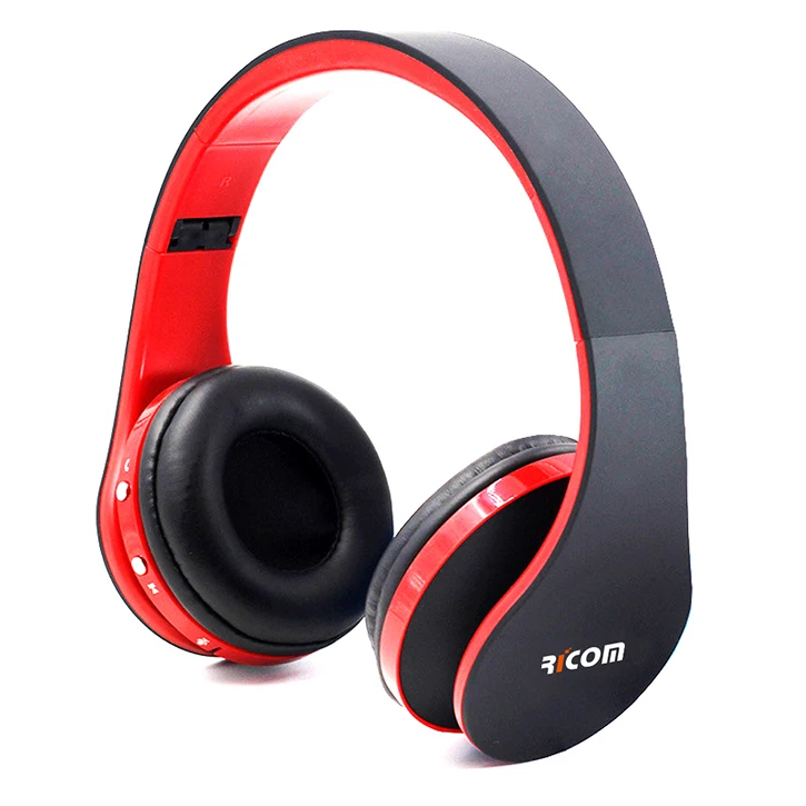 

High Sound Quality OEM HD Stereo Foldable Wireless Over Ear Headphone With TF card Slot, Colorful