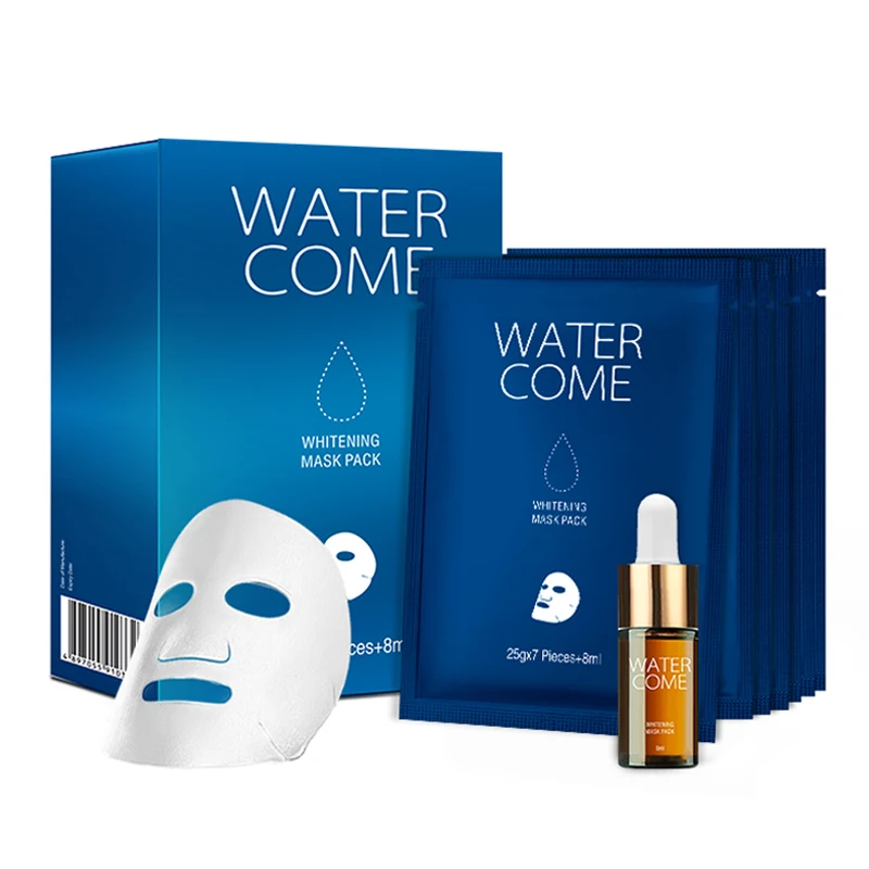 

Fast delivery 8ml Whitening Serum Sheet Face Mask Anti Aging Aloe 7 Packs Sheet Mask Set