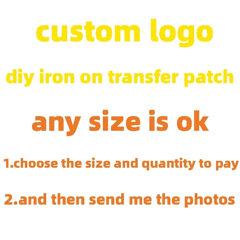 

Custom Sticker Logo Brand Thermal Patches on Clothes Fabric Iron-on Transfers for Clothing Thermoadhesive Patch Diy Applique, Custom color