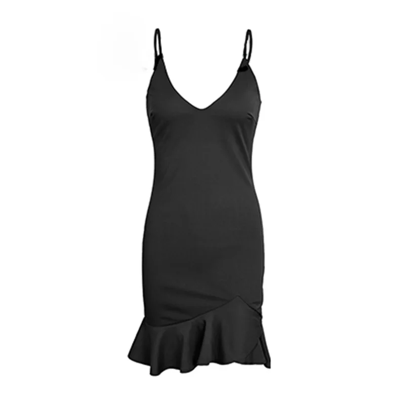 

Summer New Suspender Ruffle Fishtail Skirt Spring and Summer European and American Women's Dress