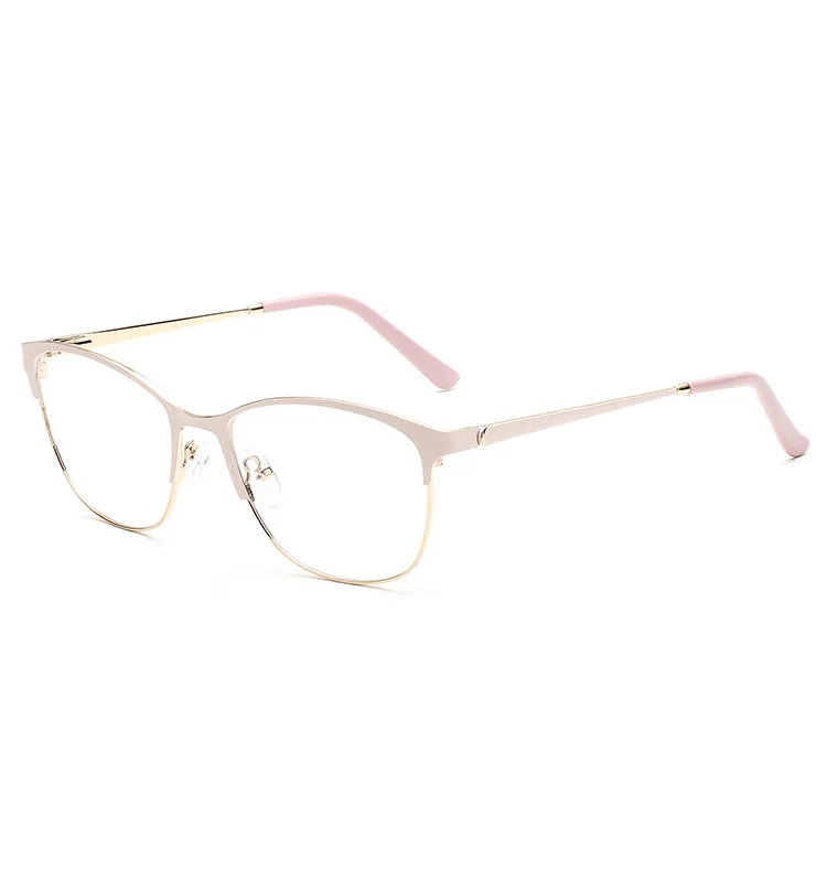 

NV1080 Fashion Cat Eye Glasses Women Transparent Lens Metal Brand Design Luxury Plain Glasses eyeglasses, More color options, see details