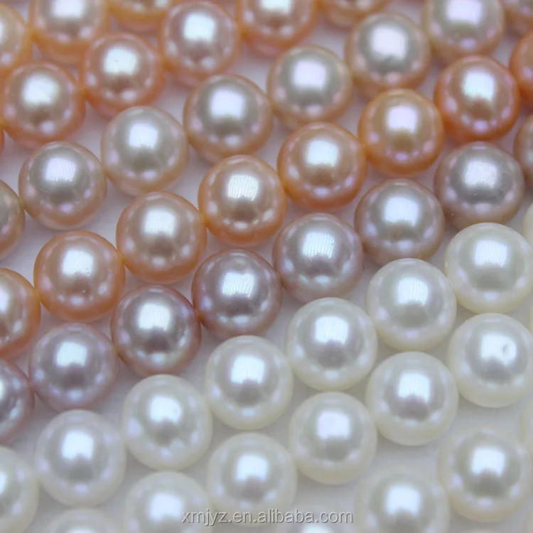 

ZZDIY062 Wholesale Freshwater Pearl Necklace 8.0-9.0Mm Round Aaa2 Near Round Pearl Necklace Pearl And Bead Necklace