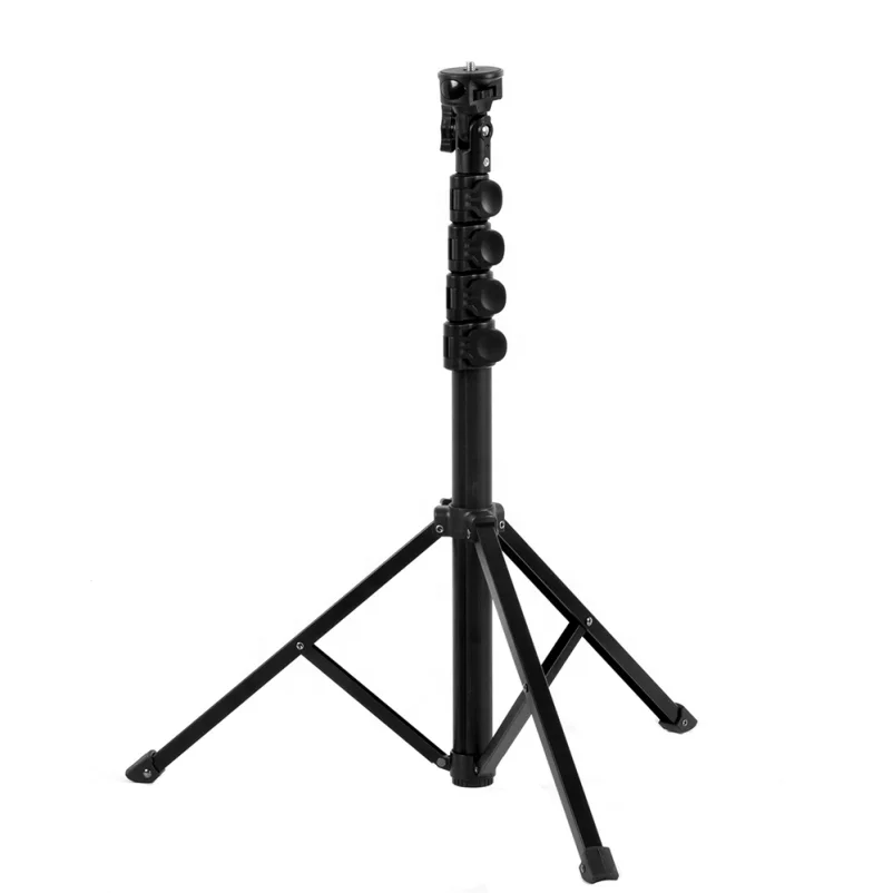 

Takenoken Light Stand Photography Aluminum 1.6M Tripod Stand Lightweight Portable Light Stand for Mobile Phone Digital Camera, Black