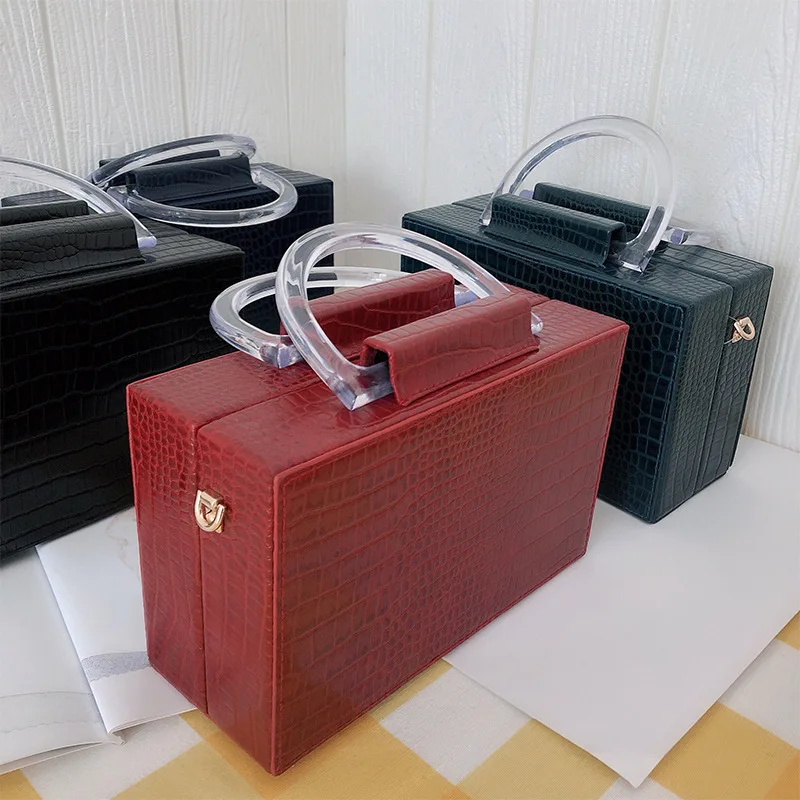 

2021 Popular Women Luxury Box Handbag Fashion Hand Bags Shoulder Purses For Ladies