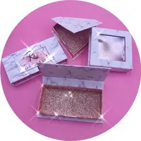 

Factory Direct Supply Faux Mink Custom Packaging Glitter Paper Eyelash Boxes