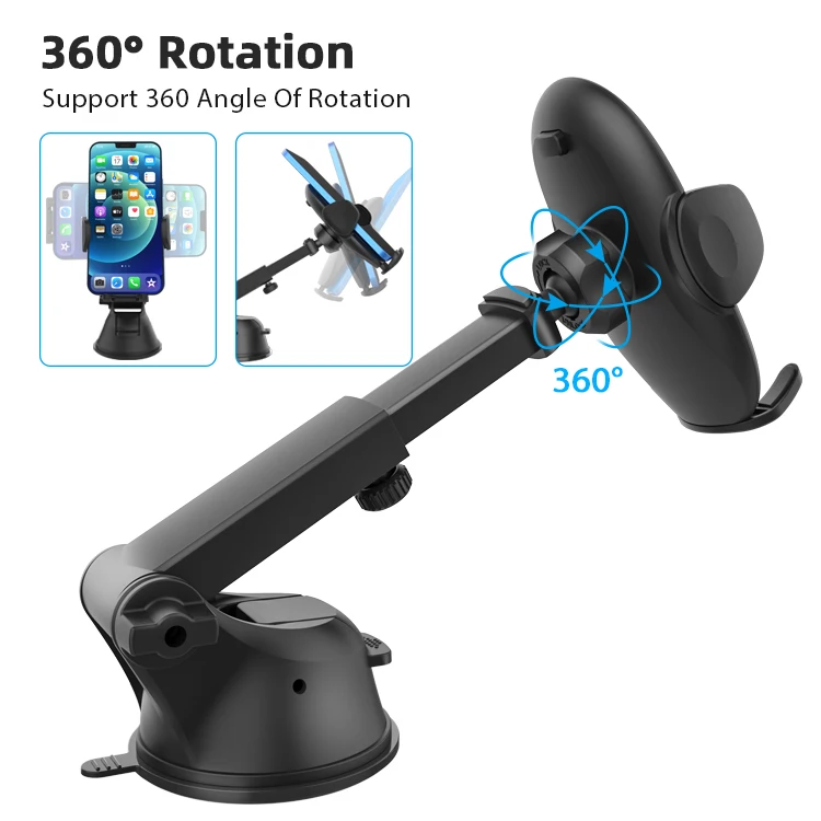 

2021 Promotional Strong Sticky Suction Cup Holder Universal Dashboard Car Mount Phone Holder 360 Rotation Smart Phone Holder Car