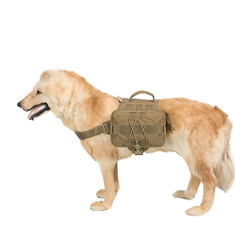 

EXCELLENT Outdoor Service Dog PET Harness Tactical Training Dog Vest Molle Dog Backpack Sports, Picture shows