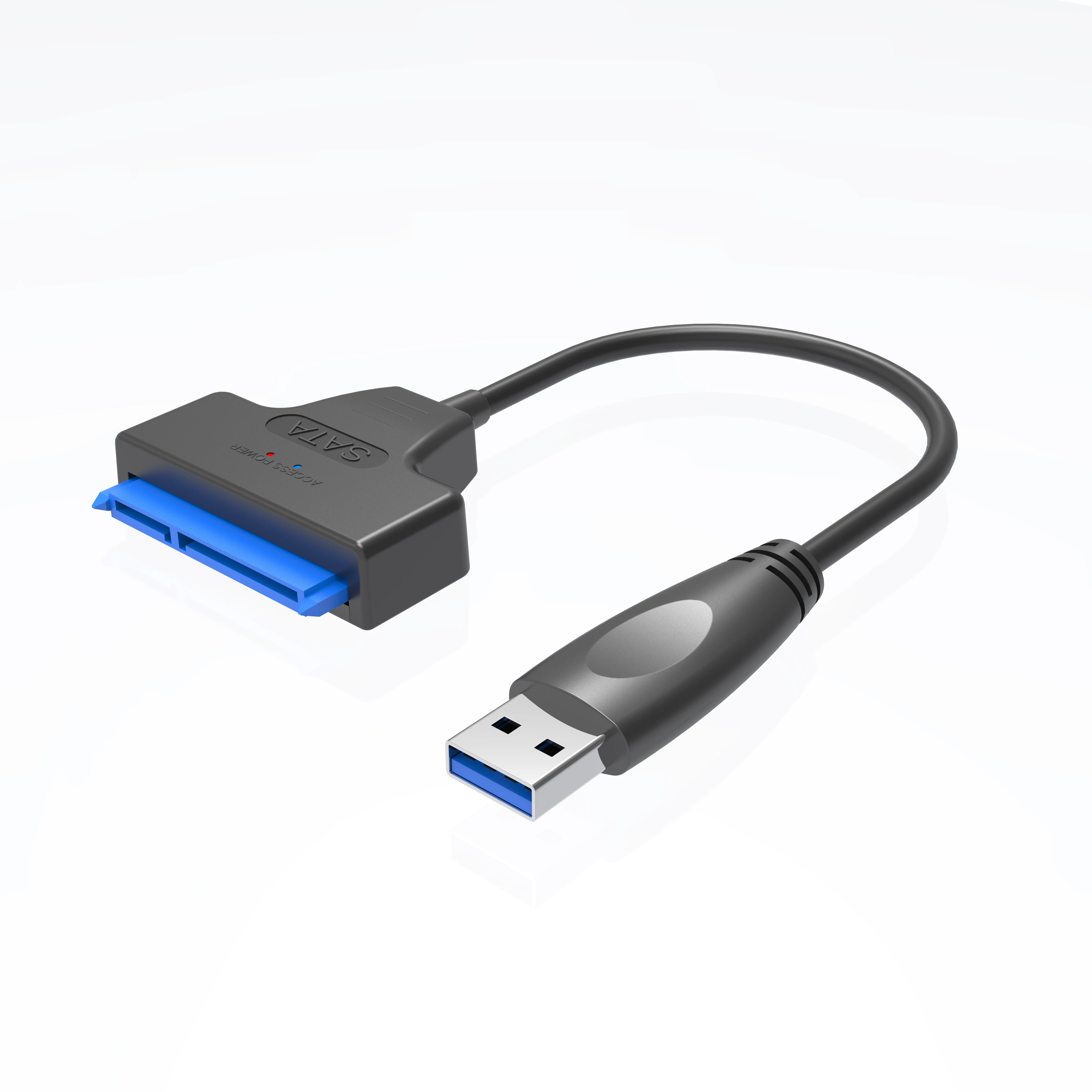 

USB3.0 Easy Drive Cable USB 3.0 to SATA 22Pin Adapter Cable With Led Light For 2.5 Inch SSD/HDD Hard Drive, Black