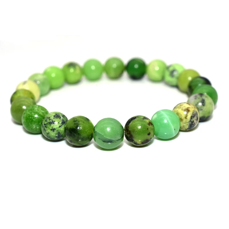 Wholesale 4/6/8/10mm Natural Chrysoprase Australian Jade Bracelet round Shape for Wedding Jewelry
