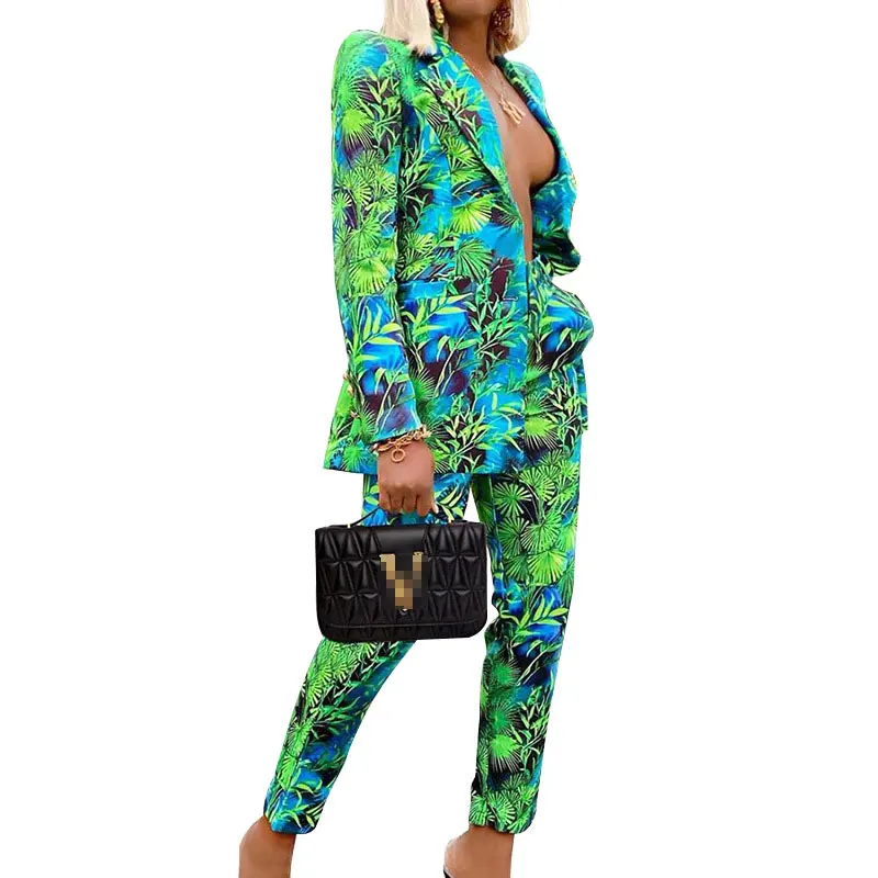 

20720-MX21 sehe fashion sexy colorful printed suit set for ladies 2020 popular