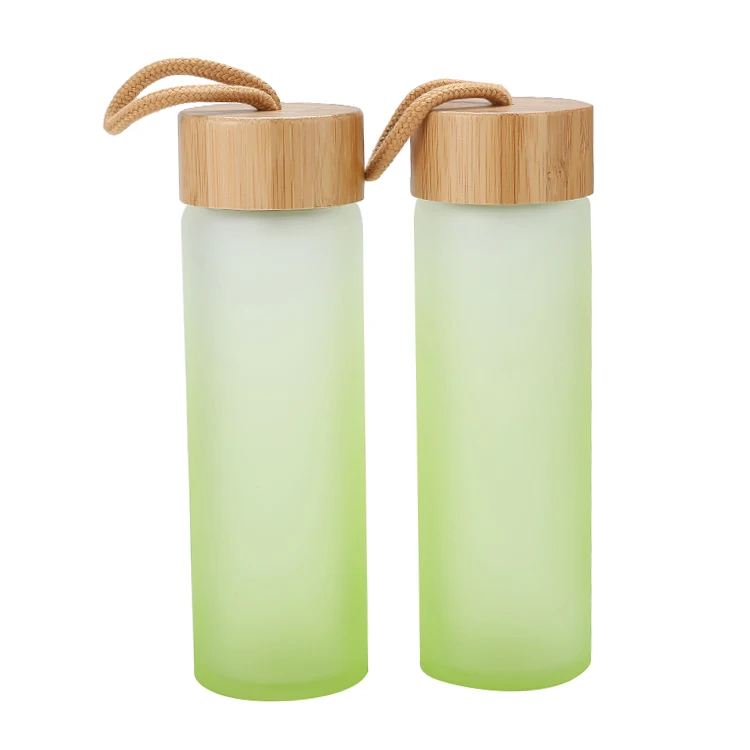 

MIKENDA Custom LOGO Glass Water Bottle colorful double wall drinking water bottles