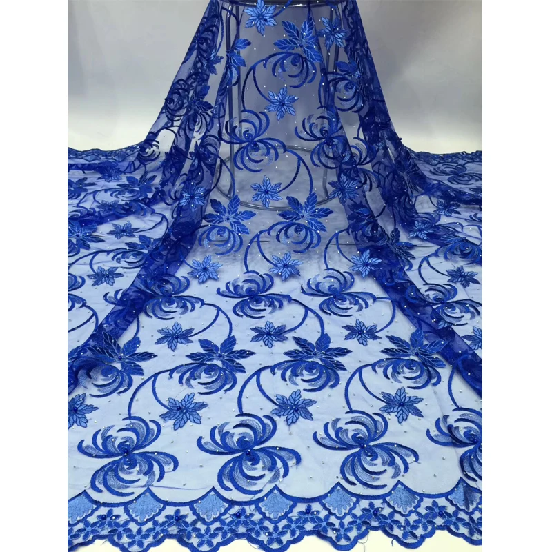 

Beautifical latest african lace french lace fabric with stone wholesale lace fabric with beads ML1N1306, Can be customized